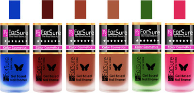 

Forsure Blue, Maroon, Nude, Brown, Green, Pink Velvet Matte Nail Polish (Set of 6 Nail Polish) Blue, Maroon, Nude, Brown, Green, Pink(Pack of 6)