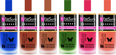 

Forsure Blue, Nude, Brown, Green, Pink, Peach Velvet Matte Nail Polish (Set of 6 Nail Polish) Blue, Nude, Brown, Green, Pink, Peach(Pack of 6)