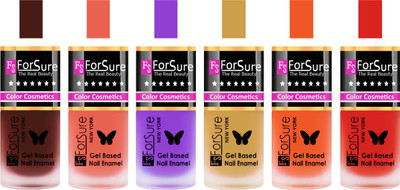 

Forsure Reddish Maroon, Peach, Purple, Golden, Orange, Red Velvet Matte Nail Polish (Set of 6 Nail Polish) Reddish Maroon, Peach, Purple, Golden, Orange, Red(Pack of 6)
