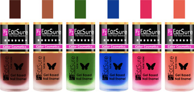 

Forsure Reddish Maroon, Brown, Green, Blue, Pink, Peach Velvet Matte Nail Polish (Set of 6 Nail Polish) Reddish Maroon, Brown, Green, Blue, Pink, Peach(Pack of 6)