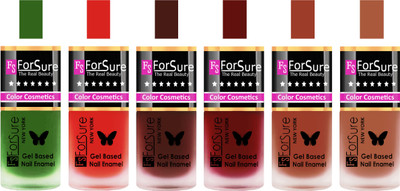 

Forsure Green, Red, Reddish Maroon, Maroon, Nude, Brown Velvet Matte Nail Polish (Set of 6 Nail Polish) Green, Red, Reddish Maroon, Maroon, Nude, Brown(Pack of 6)