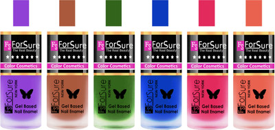 

Forsure Purple, Brown, Green, Blue, Pink, Peach Velvet Matte Nail Polish (Set of 6 Nail Polish) Purple, Brown, Green, Blue, Pink, Peach(Pack of 6)