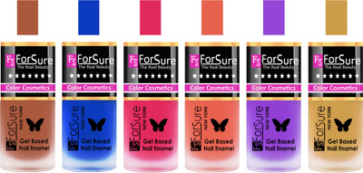 

Forsure Brown, Blue, Pink, PeachPurple, Golden Velvet Matte Nail Polish (Set of 6 Nail Polish) Brown, Blue, Pink, PeachPurple, Golden(Pack of 6)