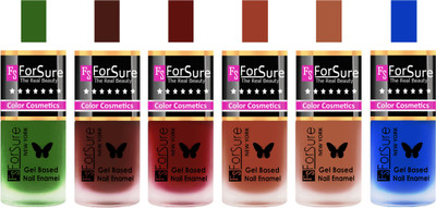 

Forsure Green, Reddish Maroon, Maroon, Nude, Brown, Blue Velvet Matte Nail Polish (Set of 6 Nail Polish) Green, Reddish Maroon, Maroon, Nude, Brown, Blue(Pack of 6)