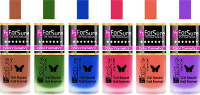 

Forsure Brown, Green, Blue, Pink, Peach, Purple Velvet Matte Nail Polish (Set of 6 Nail Polish) Brown, Green, Blue, Pink, Peach, Purple(Pack of 6)