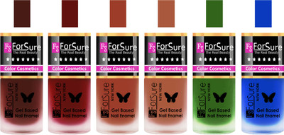 

Forsure Reddish Maroon, Maroon, Nude, Brown, Green, Blue Velvet Matte Nail Polish (Set of 6 Nail Polish) Reddish Maroon, Maroon, Nude, Brown, Green, Blue(Pack of 6)