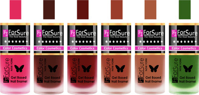 

Forsure Pink, Reddish Maroon, Maroon, Nude, Brown, Green Velvet Matte Nail Polish (Set of 6 Nail Polish) Pink, Reddish Maroon, Maroon, Nude, Brown, Green(Pack of 6)