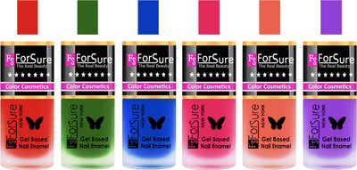 

Forsure Red, Green, Blue, Pink, Peach, Purple Velvet Matte Nail Polish (Set of 6 Nail Polish) Red, Green, Blue, Pink, Peach, Purple(Pack of 6)