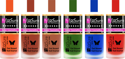 

Forsure Orange, Nude, Brown, Green, Blue, Red Velvet Matte Nail Polish (Set of 6 Nail Polish) Orange, Nude, Brown, Green, Blue, Red(Pack of 6)