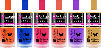 

Forsure Orange, Blue, Pink, Peach, Purple, Golden Velvet Matte Nail Polish (Set of 6 Nail Polish) Orange, Blue, Pink, Peach, Purple, Golden(Pack of 6)