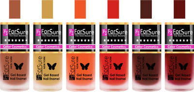 

Forsure Brown, Golden, Orange, Red, Reddish Maroon Velvet Matte Nail Polish (Set of 6 Nail Polish) Brown, Golden, Orange, Red, Reddish Maroon(Pack of 6)