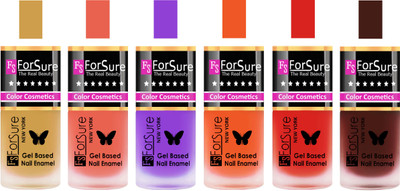 

Forsure Golden, Peach, Purple, Orange, Red, Reddish Maroon Velvet Matte Nail Polish (Set of 6 Nail Polish) Golden, Peach, Purple, Orange, Red, Reddish Maroon(Pack of 6)