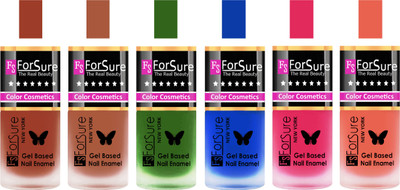 

Forsure Nude, Brown, Green, Blue, Pink, Peach Velvet Matte Nail Polish (Set of 6 Nail Polish) Nude, Brown, Green, Blue, Pink, Peach(Pack of 6)