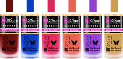 

Forsure Maroon, Blue, Pink, Peach, Purple, Golden Velvet Matte Nail Polish (Set of 6 Nail Polish) Maroon, Blue, Pink, Peach, Purple, Golden(Pack of 6)