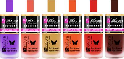 

Forsure Purple, Peach, Golden, Orange, Red, Reddish Maroon Velvet Matte Nail Polish (Set of 6 Nail Polish) Purple, Peach, Golden, Orange, Red, Reddish Maroon(Pack of 6)