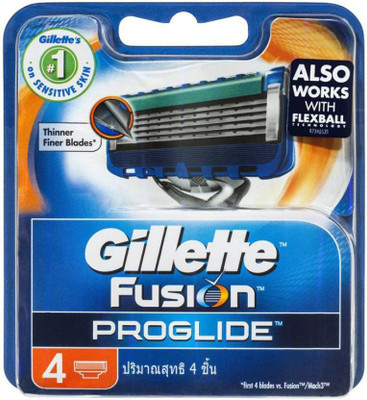 Gillette Fusion ProGlide Manual, Men(Pack of 4)