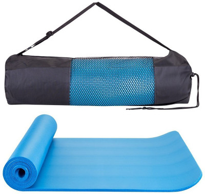 

QUINERGYS ™ Anti-Slip Welcome Yoga and Pilates Mat Blue 4 mm Yoga Mat, Ocean blue