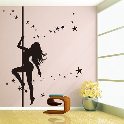 marvellous 100 cm m_poledancewallsticker Self Adhesive Sticker(Pack of 1)