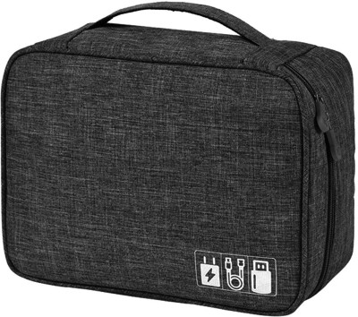 HOUSE OF QUIRK Electronics Accessories Organizer Bag, Universal Carry Travel Gadget Bag for Cables, Plug and More, Perfect Size Fits...
