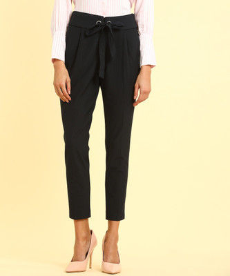 Allen Solly Regular Fit Women Dark Blue Trousers