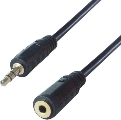 

Smacc TV-out Cable 3.5mm Male To Female AUX Audio Stereo Auxiliary Extension Cable - 5 Meter(Black, For Computer)