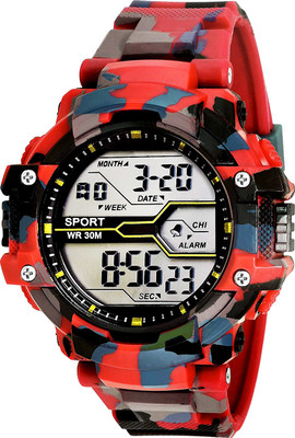 Time Up Alarm,Water-Proof & Night Vision Light Digital Watch  - For Men