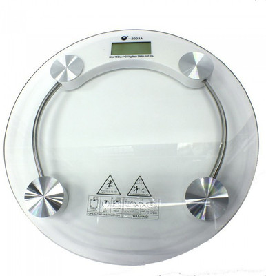 

Gadget Hero's Personal Weight Machine 8mm Thick Round Transparent Glass (2003A) Weighing Scale (White) Weighing Scale(TRANSPAREENT)