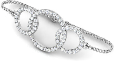 IskiUski Sterling Silver Swarovski Crystal Platinum Bracelet