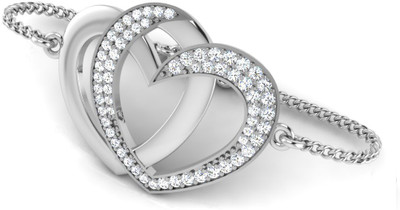 IskiUski Sterling Silver Swarovski Crystal Platinum Bracelet