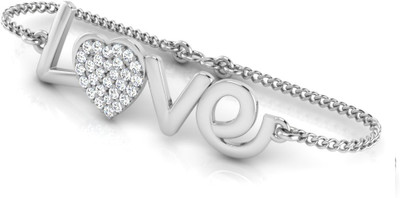 IskiUski Sterling Silver Swarovski Crystal Platinum Bracelet