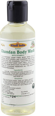 Khadi India Santosh Chandan Body Wash With Vitamin-E (210 ml)(210 ml)