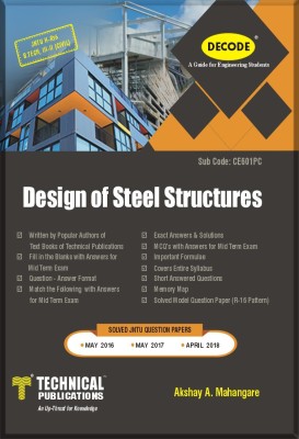 DECODE-Design of Steel Structures for JNTU-H (B.TECH. III-II Civil) R-16(English, Paperback, Akshay A. Mahangare)