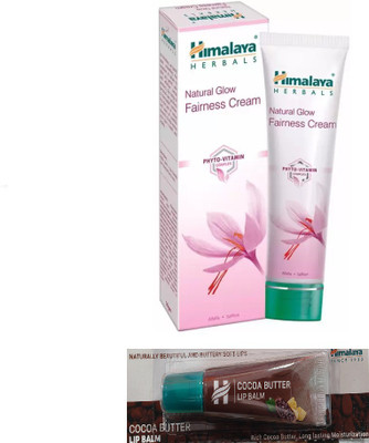 

Himalaya Natural Glow Fairness Cream, Cocoa Butter Lip Balm(Set of 2)