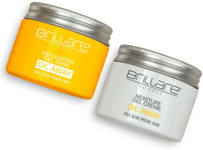 

Brillare Combo of Moisture gel cream Exfoliating Gel mask Oil Away(Set of 2)