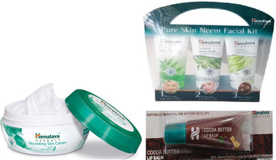 

Himalaya Nourishing Skin Cream, Pure Skin Neem Facial Kit, Cocoa Butter Lip Balm(Set of 3)