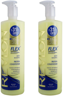 

Revlon Flex Body Building Protein Conditioner Regular 592ml Pack Of 2(1184 ml)