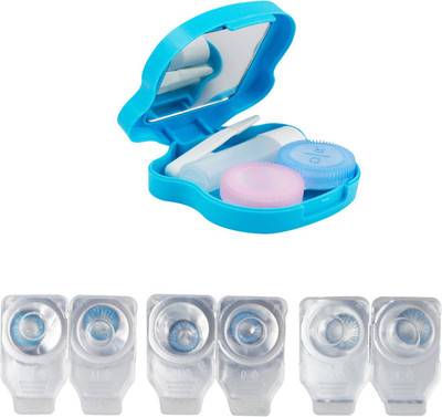 

Optify Combo Pack Monthly Color Contact Lens With Travel Kit Monthly Contact Lens(1, Blue_Blue_Blue, Pack of 3)