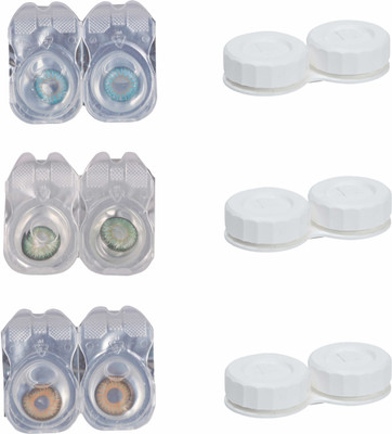 

Vision-Plus 3 Pair Blue, Green & Hazel Color Zero Power Monthly Contact Lens With 3 Case Monthly Contact Lens(0, Blue, Green, Hazel, Pack of 3)
