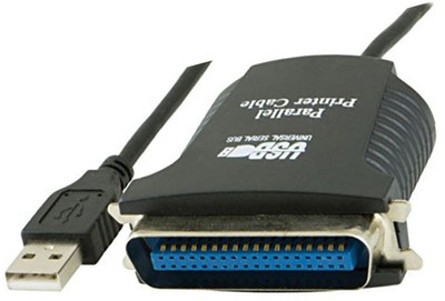 

LipiWorld USB to Serial Cable Adapter Connect Your existing Parallel Printer VIA USB to Parallel Reversible USB 2.0(parallel printer ports to USB, Black)
