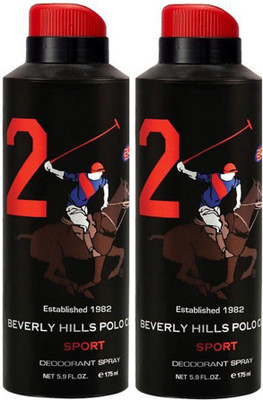 

Beverly Hills Polo Club Two No. 2 Deodorant Spray - For Men(350 ml, Pack of 2)
