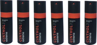 

CINTHOL EXTREME (PACK OF 6) Body Spray - For Men & Women(150 ml, Pack of 6)