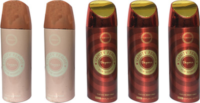 

Armaf VANITY FEMME 3 ELEGANCE AND 2 ESSENCE (PACK OF 5) Body Spray - For Women(200 ml, Pack of 5)