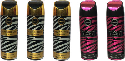

Armaf 3 SKIN COUTURE AND 2 SKIN COUTURE SUMMER PINK (PACK OF 5) Body Spray - For Women(200 ml, Pack of 5)
