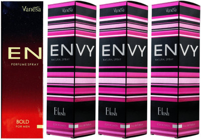 

Envy Bold 60ml 1 pc. & Blush 60ml 3 pcs. Pack of 4 Perfume Body Spray - For Men & Women(240 ml, Pack of 4)