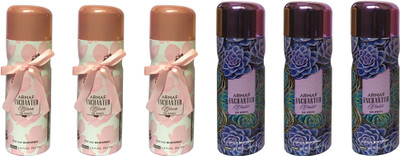 

Armaf 3 ENCHANTED BLOOM AND 3 ENCHANTED VOILET (PACK OF 6) Body Spray - For Women(200 ml, Pack of 6)