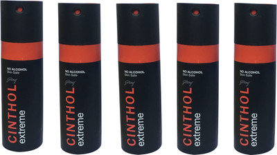 

CINTHOL EXTREME (PACK OF 5) Body Spray - For Men & Women(150 ml, Pack of 5)