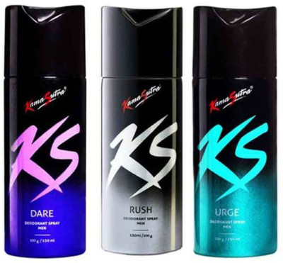 

Swadha Dare, Rush, Urge Perfume Body Spray Body Spray - For Men(150 ml, Pack of 3)