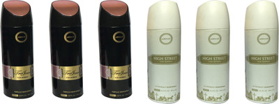 

Armaf 3 TRESFOUR AND 3 HIGH STREET (PACK OF 6) Body Spray - For Women(200 ml, Pack of 6)