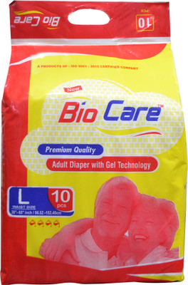 

Biocare Adult Diaper Diaposable L Pack of 10 Adult Diapers - L(10 Pieces)