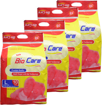 

Biocare Adult Diaper Disposable L Pack of 40 Adult Diapers - L(40 Pieces)